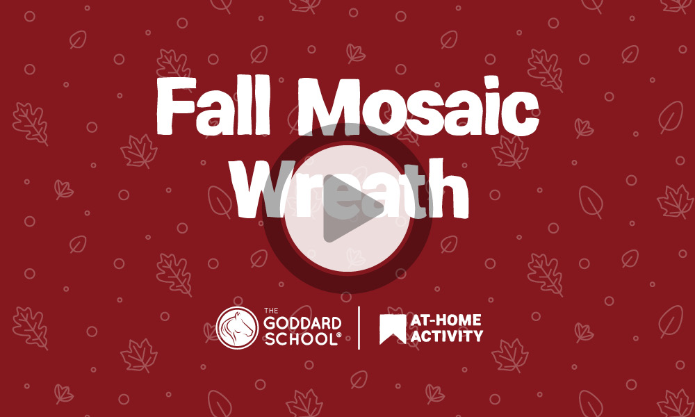 fall mosaic wreath craft video screen