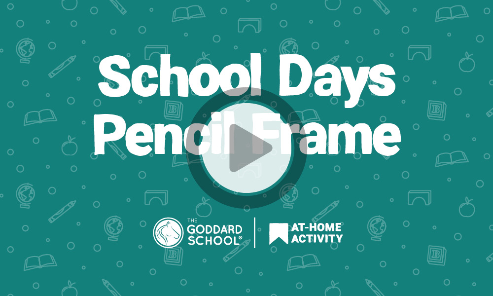 school days pencil frame craft video screen